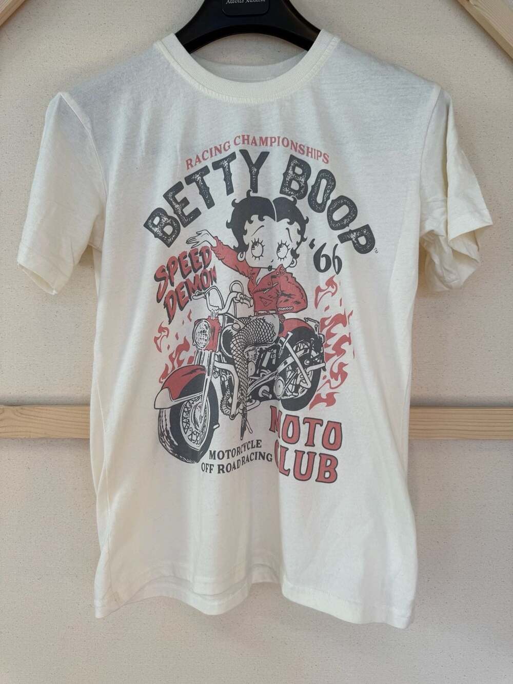 Fleischer Studios Betty Boop '66 Speed Demon Motorcycle Club Graphic T-Shirt
